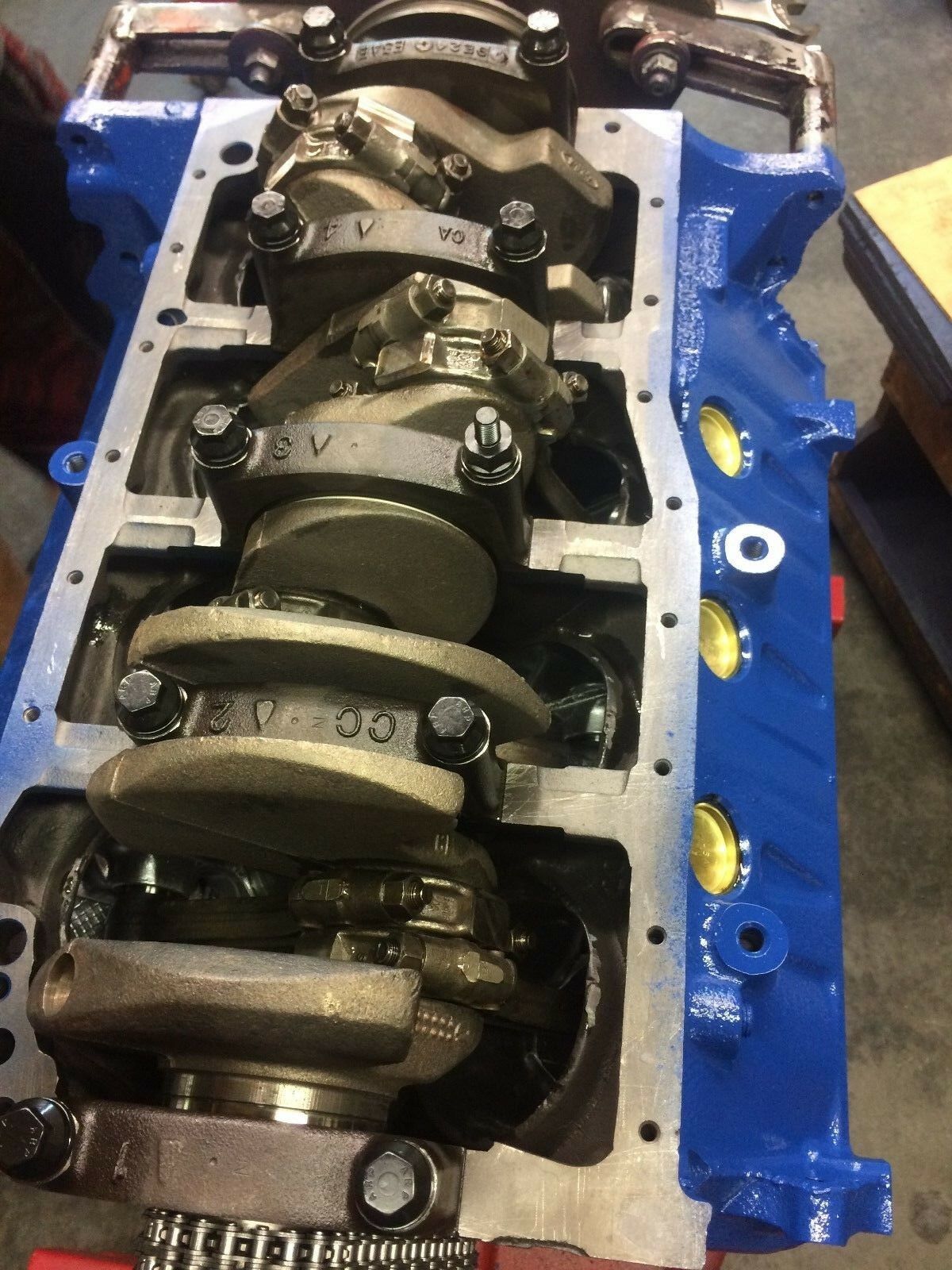 408 Ford Long block,Engine Cradle,With oil Pan & TC, Ford Iron heads Direct Fit