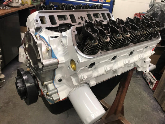 347 Ford Long block,Engine Cradle,With oil Pan & TC, Ford GT-40 P heads