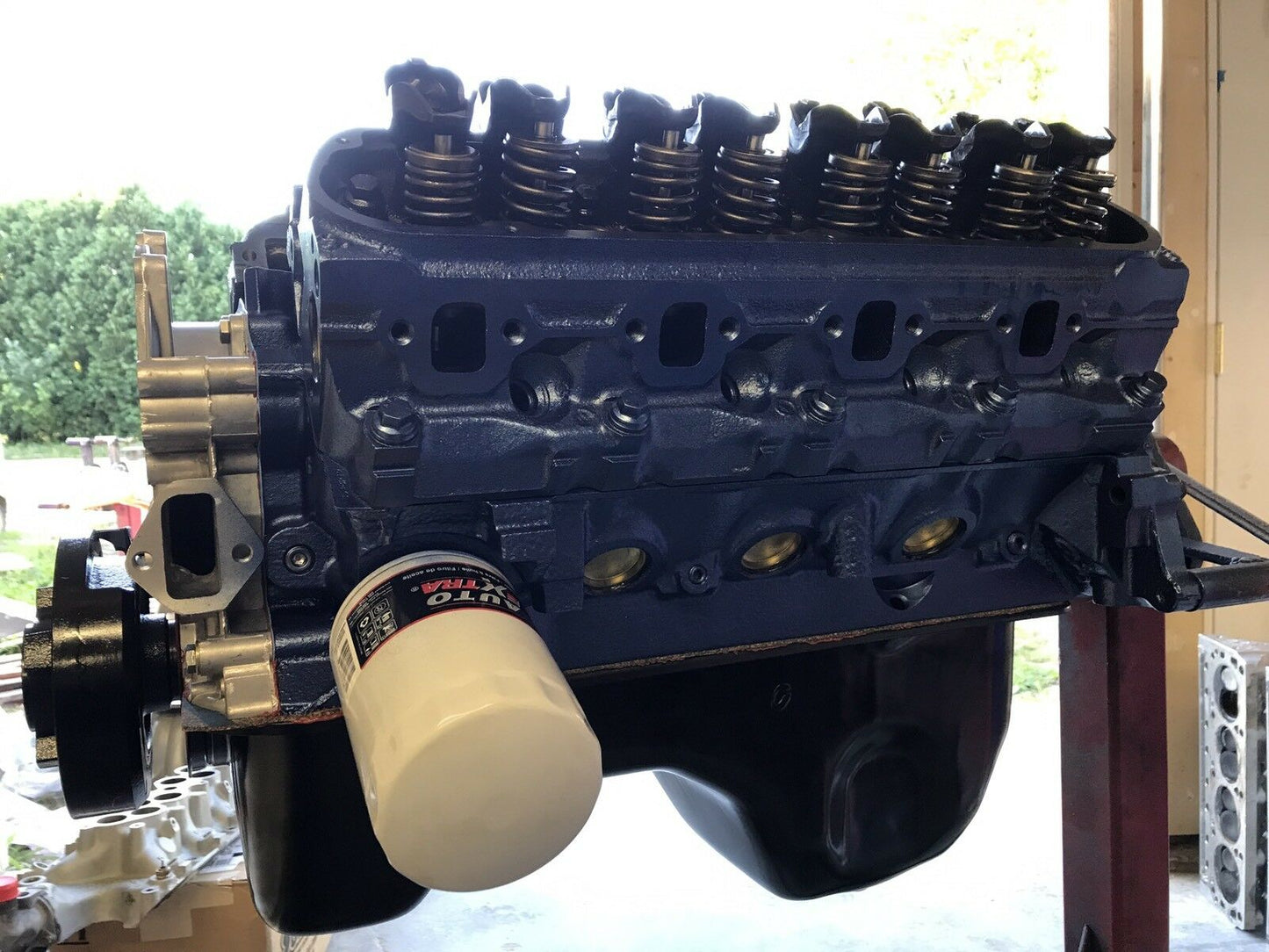 347 Ford Long block,Engine Cradle,With oil Pan & TC, Ford GT-40 P heads